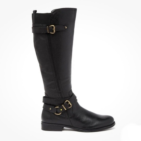 NATURALIZER Women’s June Black Leather Riding Knee High Boots Size 9.5 NEW - Picture 2 of 11